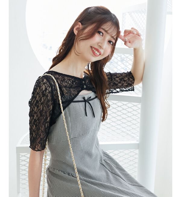  「トップスセットデコルテオープンワンピ」|ワンピース|