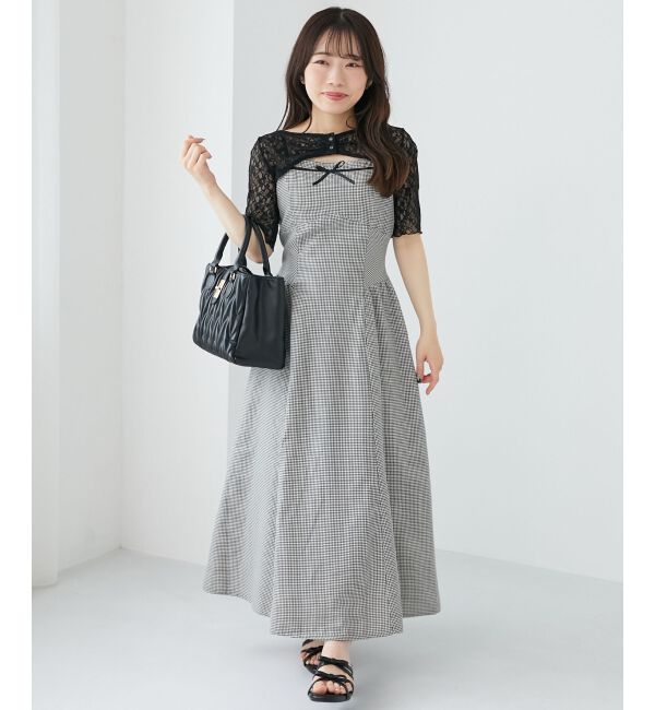  「トップスセットデコルテオープンワンピ」|ワンピース|