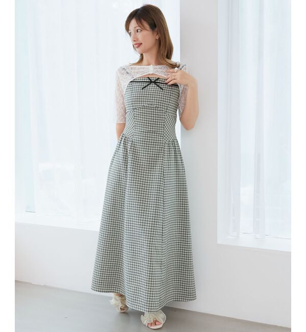  「トップスセットデコルテオープンワンピ」|ワンピース|