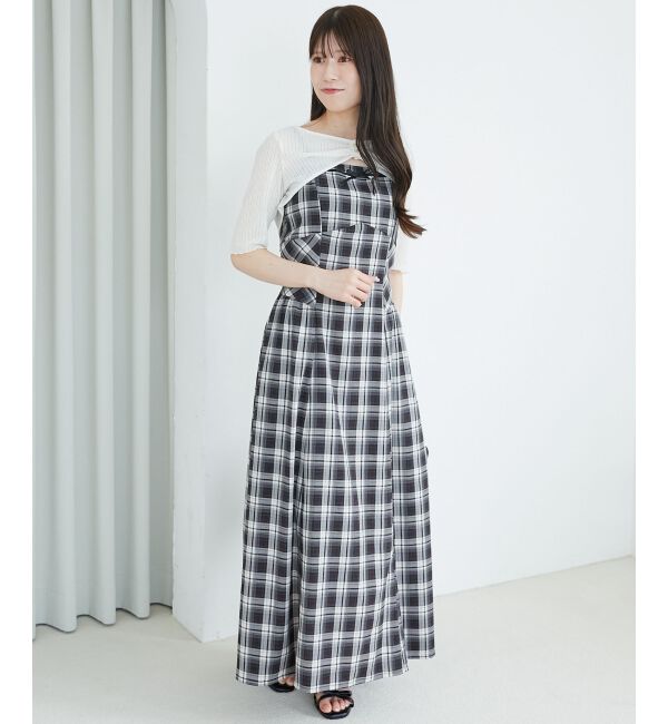  「トップスセットデコルテオープンワンピ」|ワンピース|