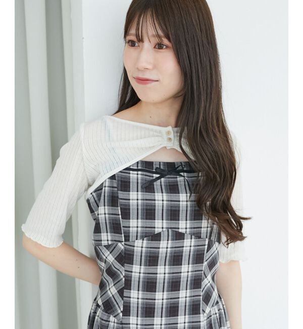  「トップスセットデコルテオープンワンピ」|ワンピース|