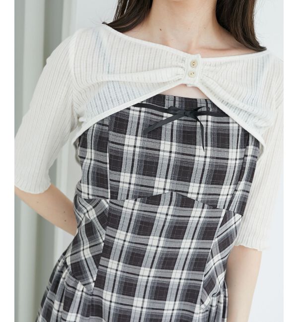  「トップスセットデコルテオープンワンピ」|ワンピース|