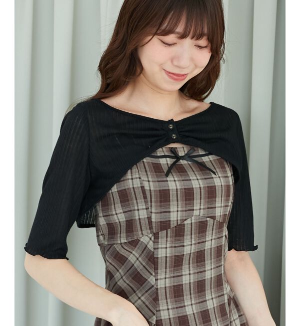  「トップスセットデコルテオープンワンピ」|ワンピース|