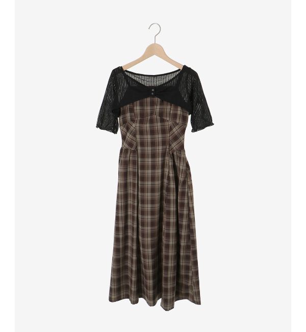  「トップスセットデコルテオープンワンピ」|ワンピース|