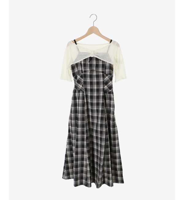  「トップスセットデコルテオープンワンピ」|ワンピース|