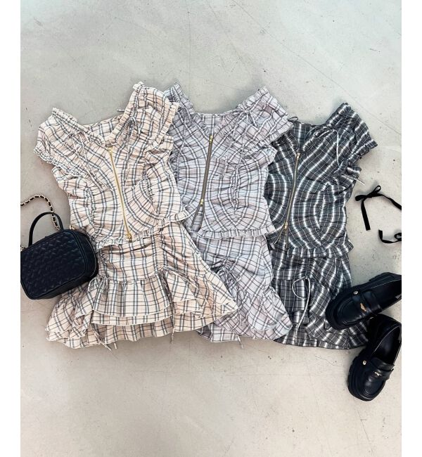  「ガーリーブラウス＆スカパンセット」|ワンピース|