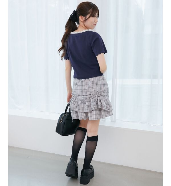  「ガーリーブラウス＆スカパンセット」|ワンピース|