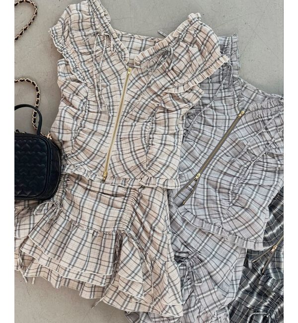  「ガーリーブラウス＆スカパンセット」|ワンピース|