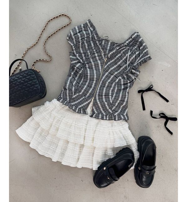  「ガーリーブラウス＆スカパンセット」|ワンピース|