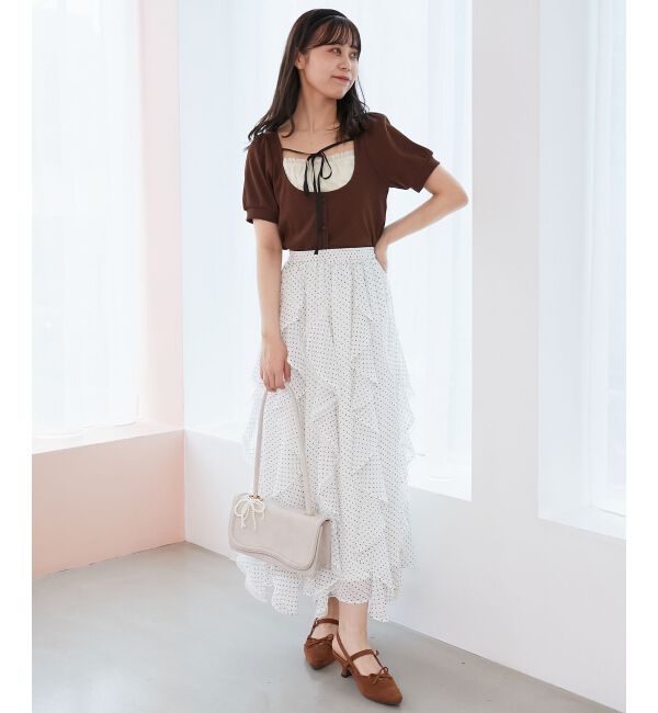  「エアリードロップラッフルスカート」|スカート|