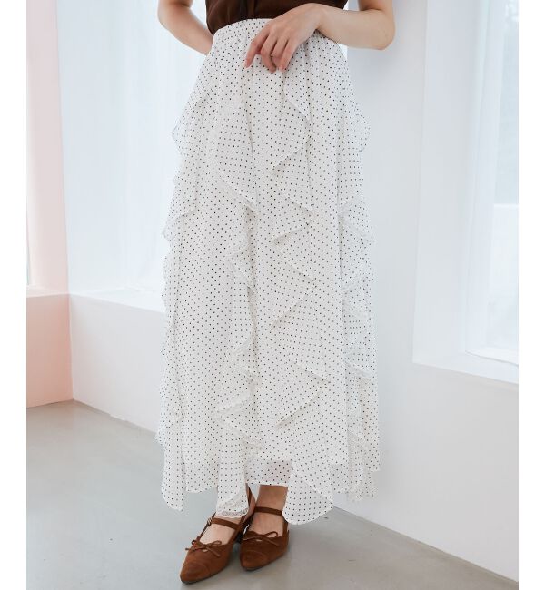  「エアリードロップラッフルスカート」|スカート|