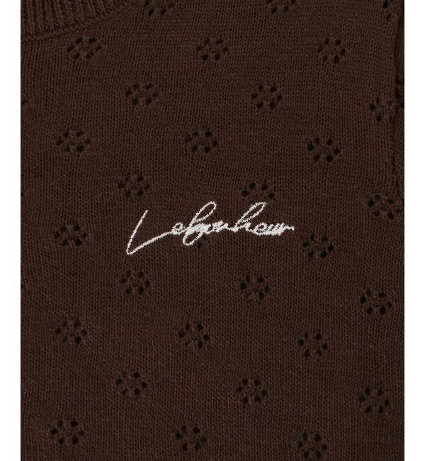  「キャミセットフラワーアイレットクルーカーデ」|カーディガン|