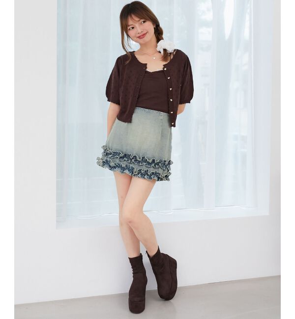  「厚底ストレッチショートブーツ」|ショートブーツ|