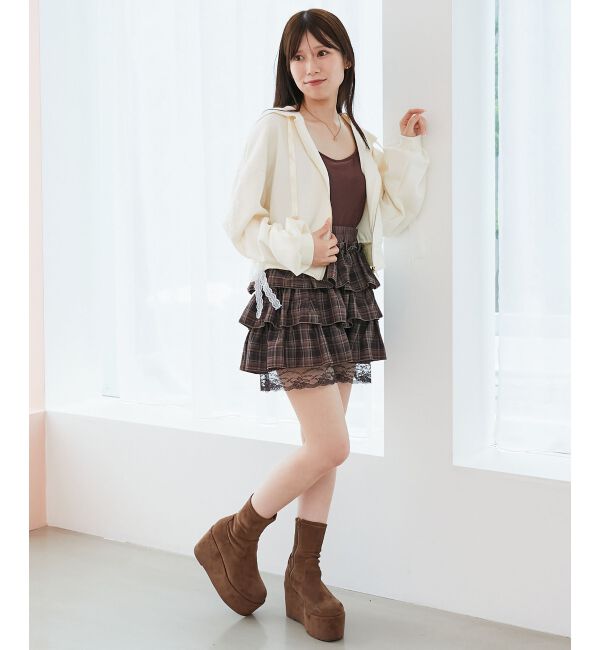  「厚底ストレッチショートブーツ」|ショートブーツ|