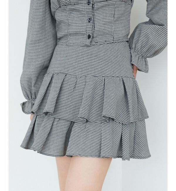  「アソートティアードミニスカパン」|スカート|ブラック柄