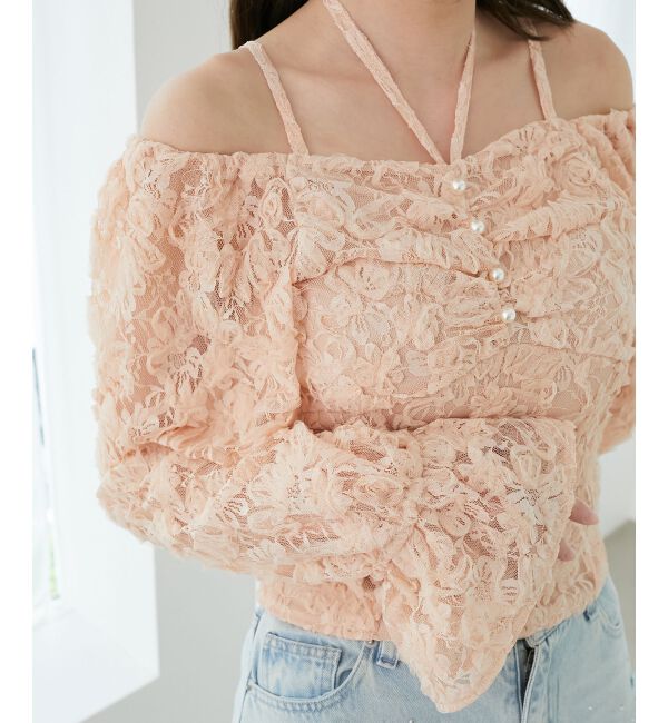  「2wayフラワーレースブラウス」|シャツ・ブラウス|