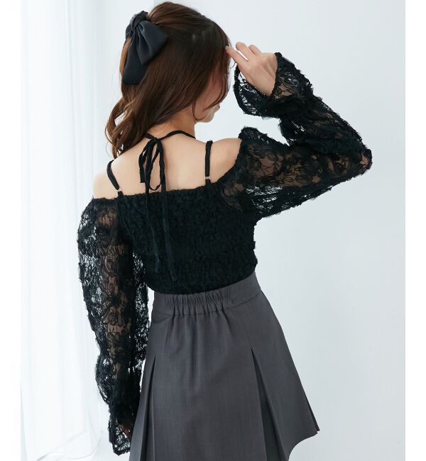  「2wayフラワーレースブラウス」|シャツ・ブラウス|