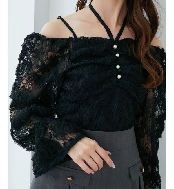  「2wayフラワーレースブラウス」|シャツ・ブラウス|