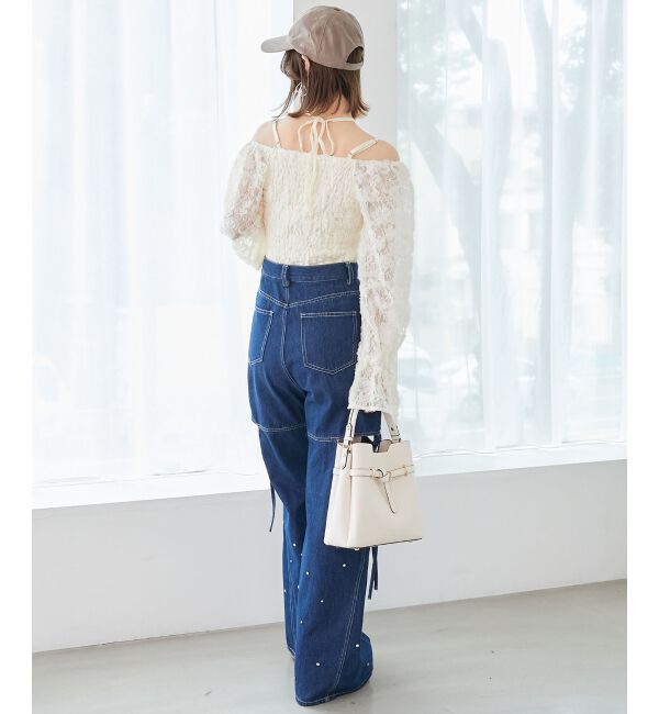  「2wayフラワーレースブラウス」|シャツ・ブラウス|