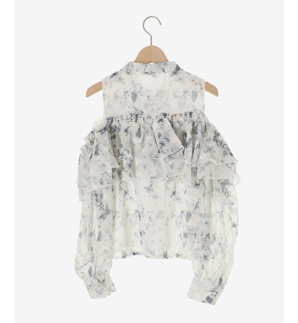  「バイカラーボウタイフリルブラウス」|シャツ・ブラウス|