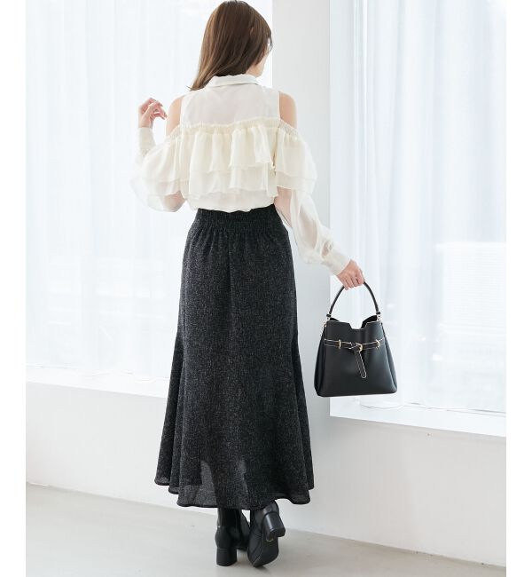  「バイカラーボウタイフリルブラウス」|シャツ・ブラウス|