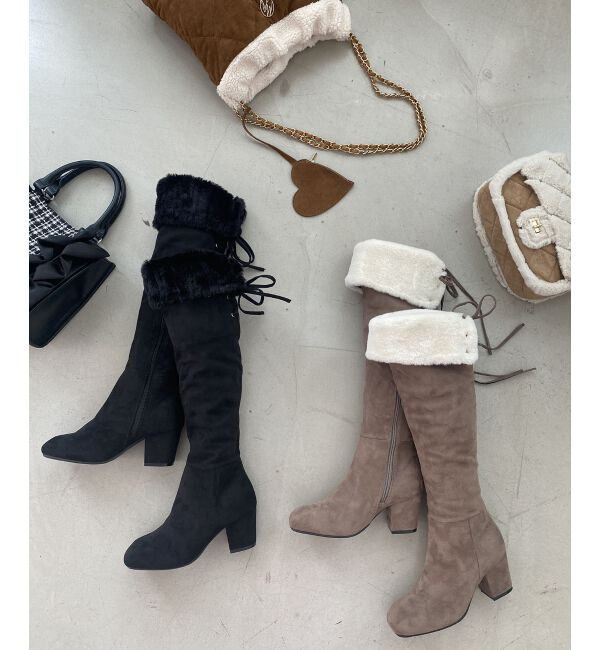  「2WAYファーニーハイロングブーツ」|ロングブーツ|