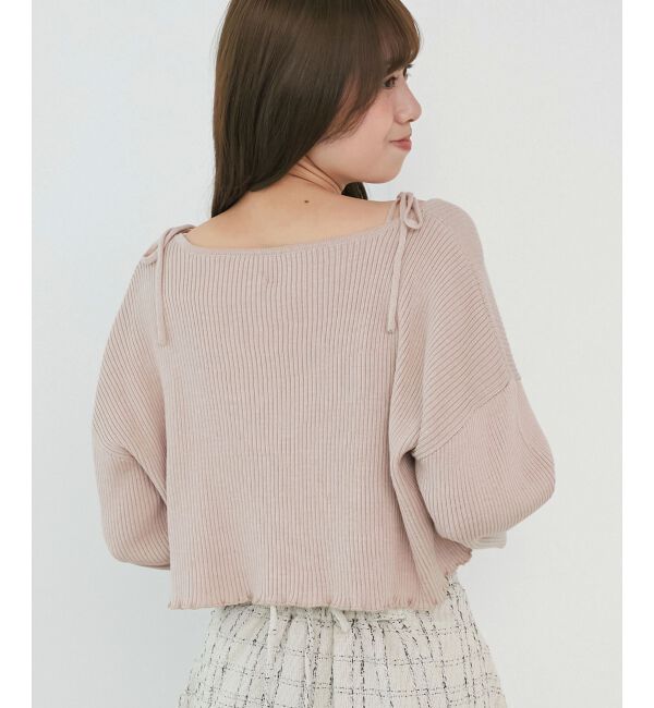  「ダイヤ柄ビジューキャミセットカーデ」|カーディガン|