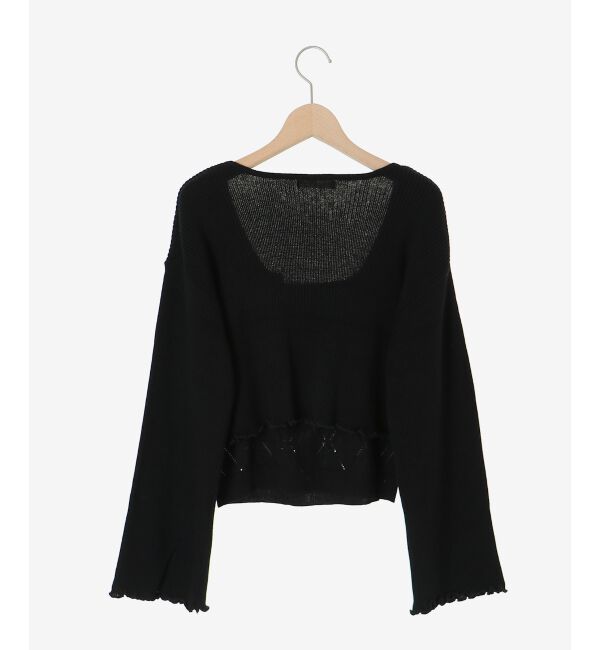  「ダイヤ柄ビジューキャミセットカーデ」|カーディガン|