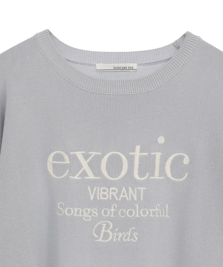 Green Parks「・ELENCARE DUE ロゴ刺繍6分袖ニット」|ニット・セーター|