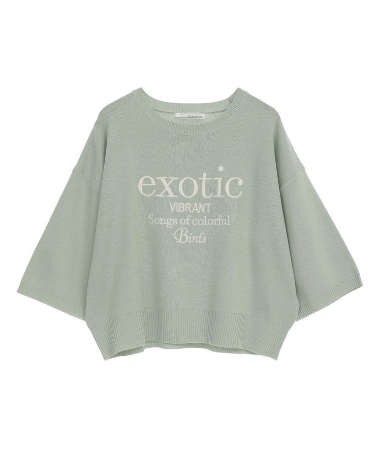 Green Parks「・ELENCARE DUE ロゴ刺繍6分袖ニット」|ニット・セーター|