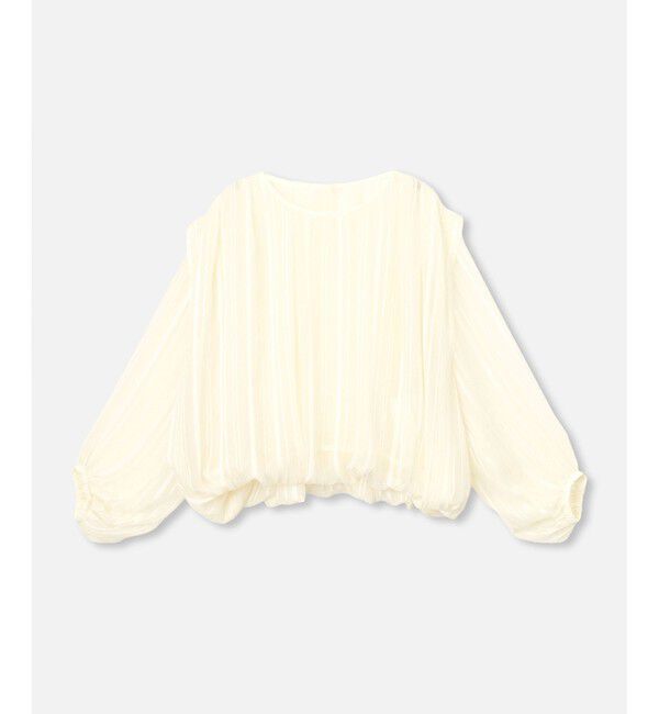 allureville「シアーショートギャザリングブラウス」|シャツ・ブラウス|