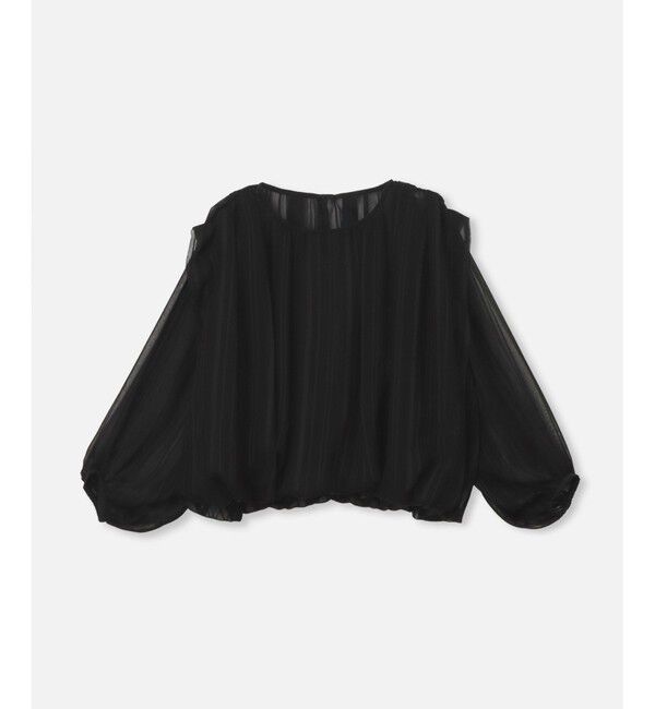 allureville「シアーショートギャザリングブラウス」|シャツ・ブラウス|