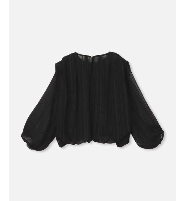 allureville「シアーショートギャザリングブラウス」|シャツ・ブラウス|