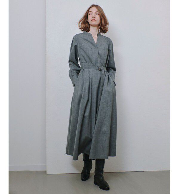 allureville「スタンドカラータックワンピース」|ワンピース|