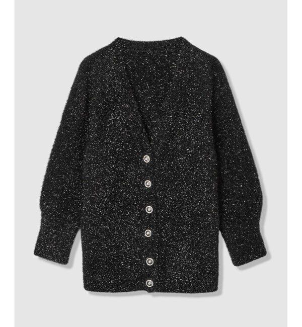 LOULOU WILLOUGHBY「【LOULOU WILLOUGHBY】フィルムラメミドルカーディガン」|カーディガン|