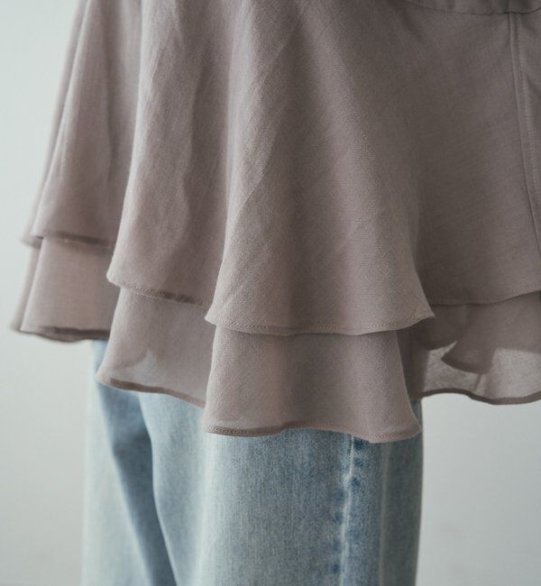  「シアーガーゼペプラムブラウス」|プルオーバー|