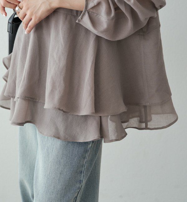  「シアーガーゼペプラムブラウス」|プルオーバー|