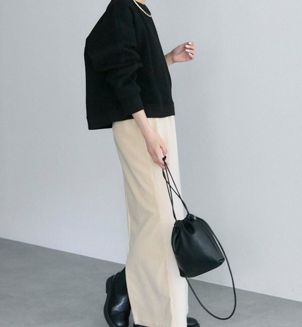  「シンプル裏起毛スウェットショートプルオーバー」|プルオーバー|