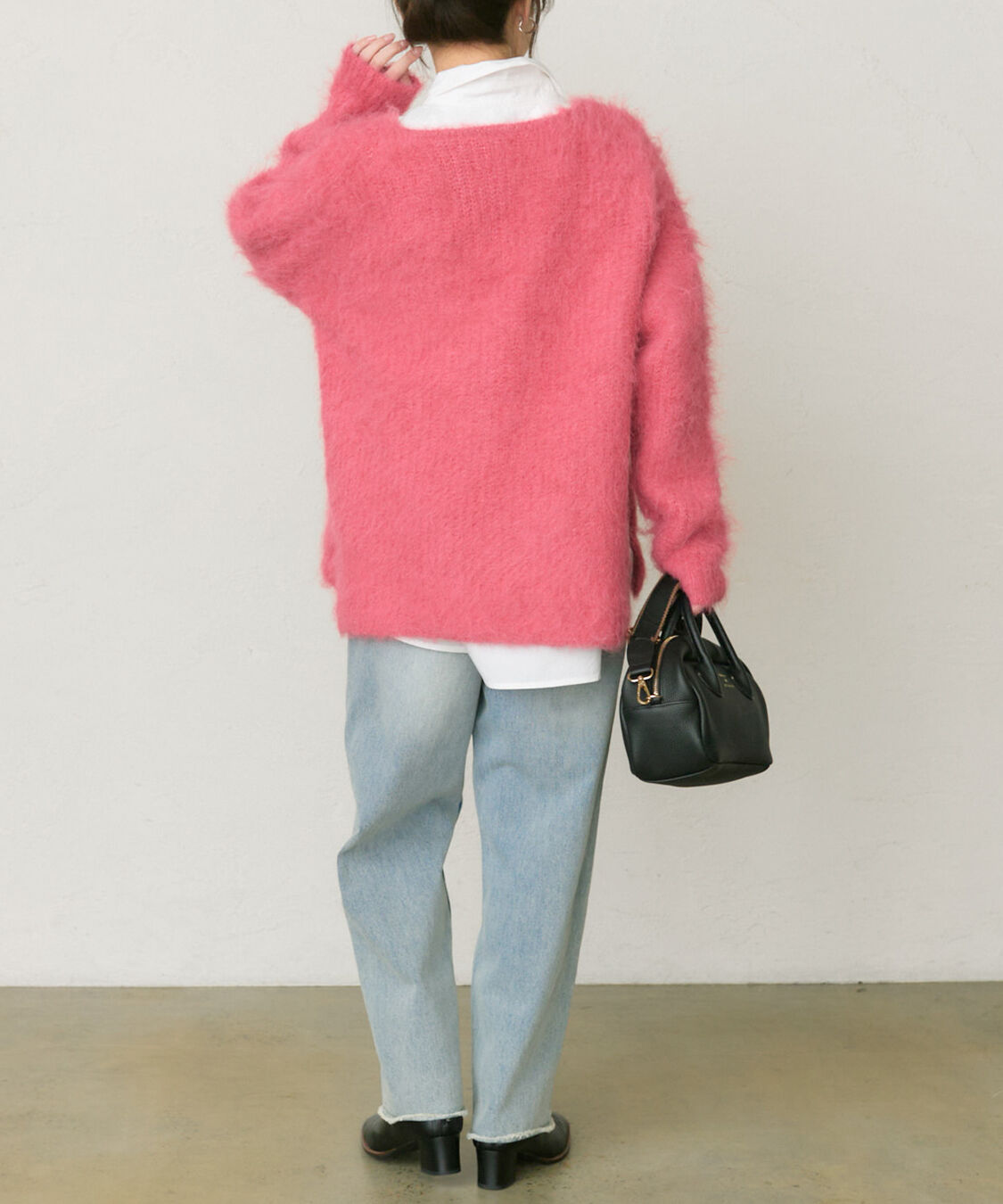  「起毛Vネックニットプルオーバー」|キャミソール|