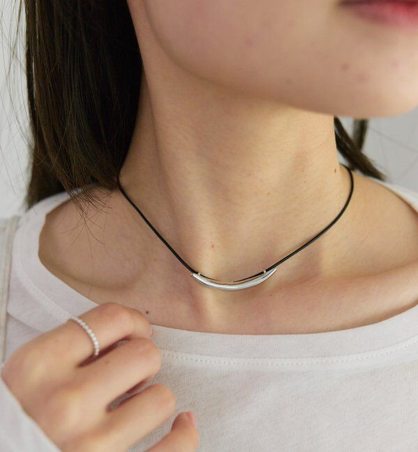  「メタルバーコードチョーカー」|ネックレス|