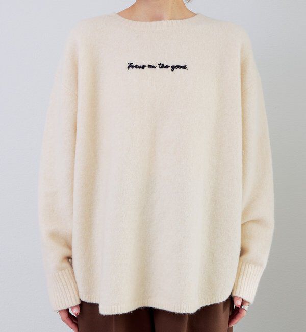  「ロゴ刺繍ニットプルオーバー」|キャミソール|