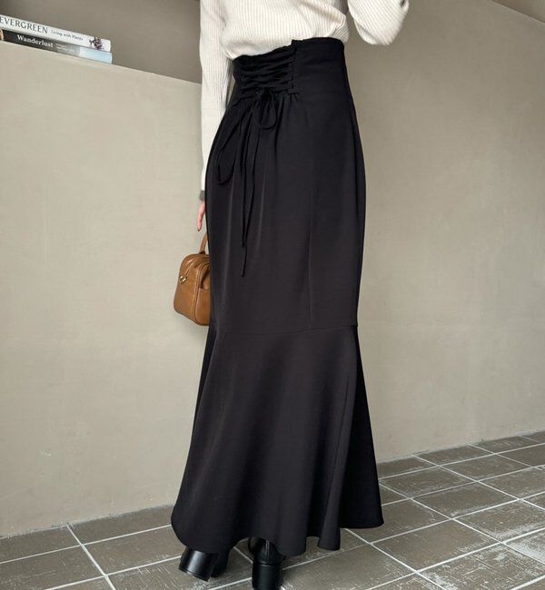  「WEB限定／【マイナス5キロ見え】後ろレースアップマーメイドスカート」|スカート|