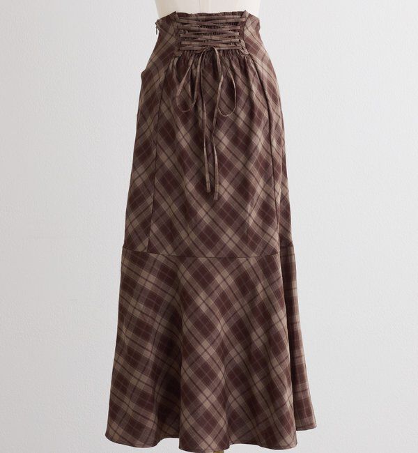  「WEB限定／【マイナス5キロ見え】後ろレースアップマーメイドスカート」|スカート|