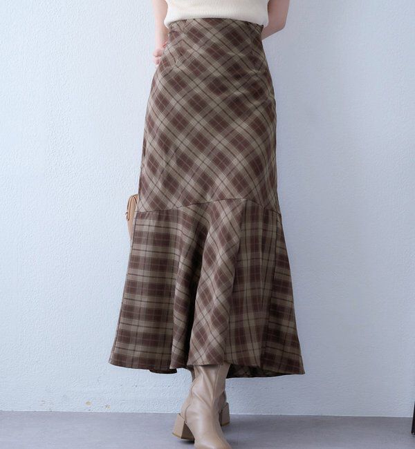  「WEB限定／【マイナス5キロ見え】後ろレースアップマーメイドスカート」|スカート|