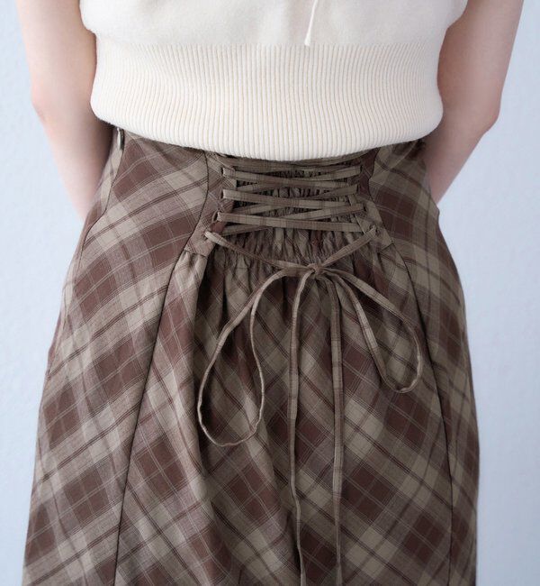  「WEB限定／【マイナス5キロ見え】後ろレースアップマーメイドスカート」|スカート|