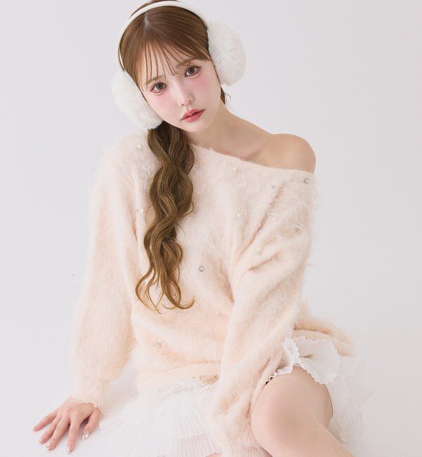  「ビジューシャギーニット」|ニット・セーター|