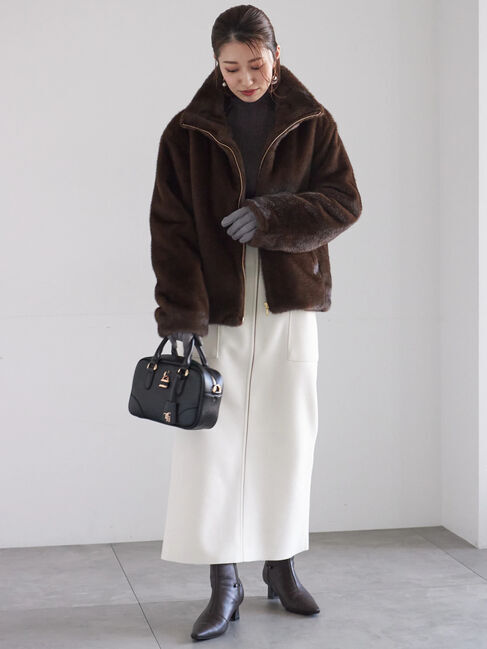 Te chichi「【宮本茉由着用】グラデーションファースタンドジャケット」|その他|