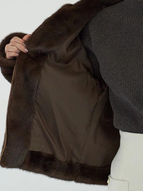 Te chichi「【宮本茉由着用】グラデーションファースタンドジャケット」|その他|