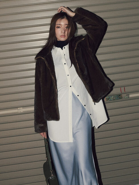 Te chichi「【宮本茉由着用】グラデーションファースタンドジャケット」|その他|