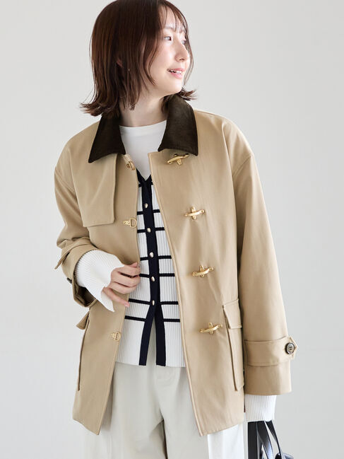 Te chichi「メタルバックルカバーオール」|その他|ベージュ